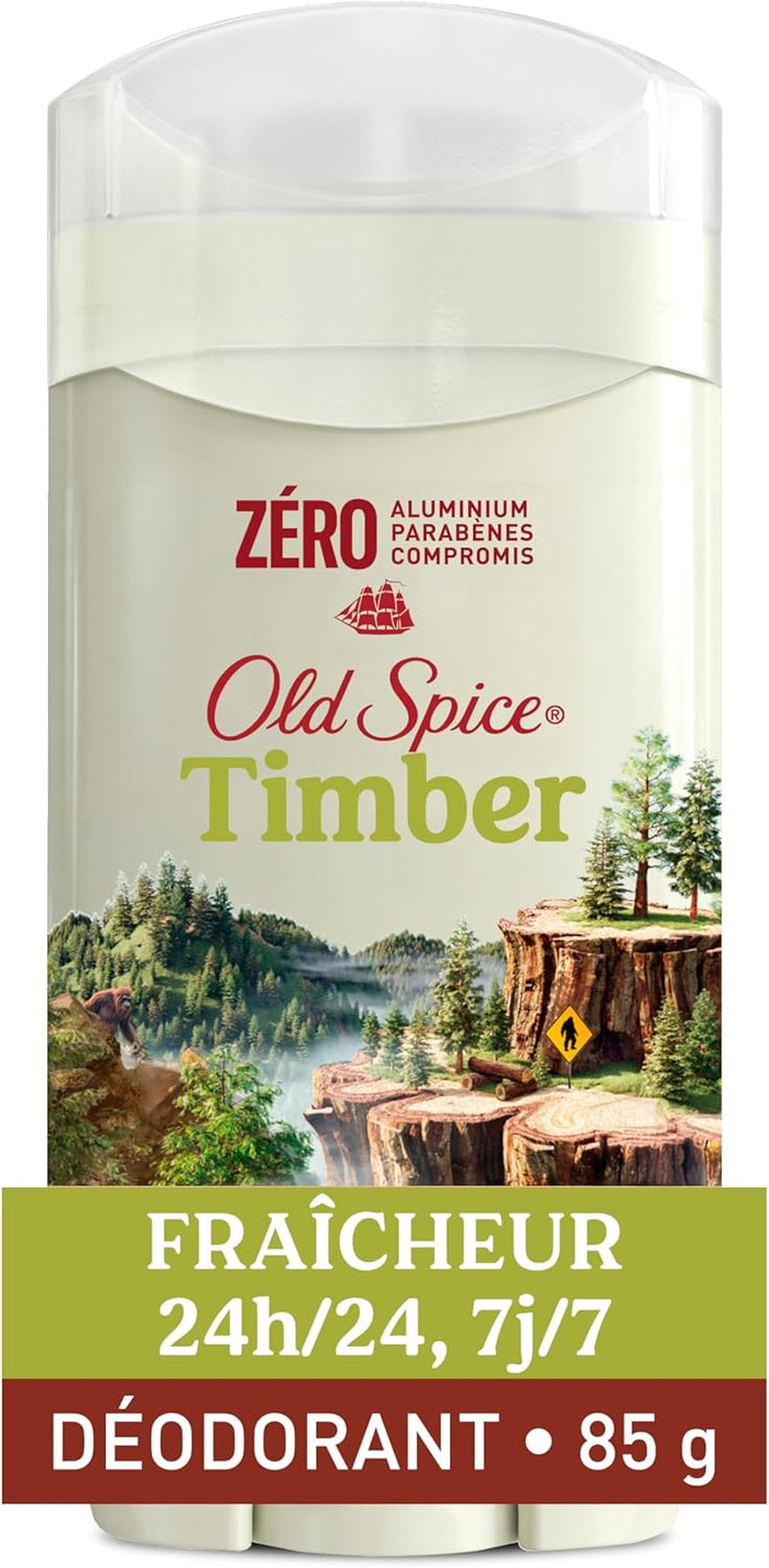 Deodorant for Men, Timber Deodorant with Sandalwood, 85 Grams