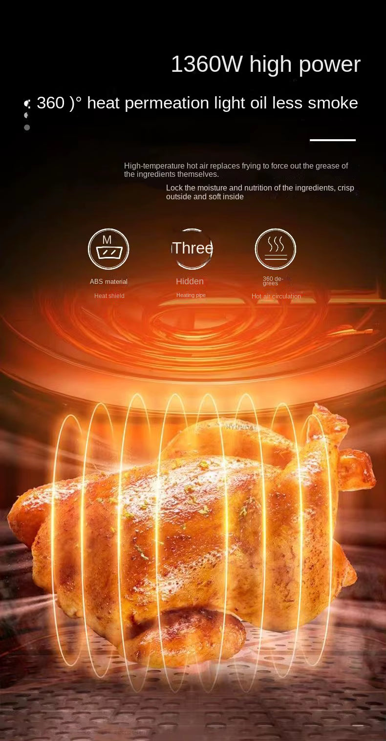 IN STOCK IN TORONTO-READY TO SHIP - 7.5 LTR Stainless Steel Air Fryer with Touch Screen Multifunctionality