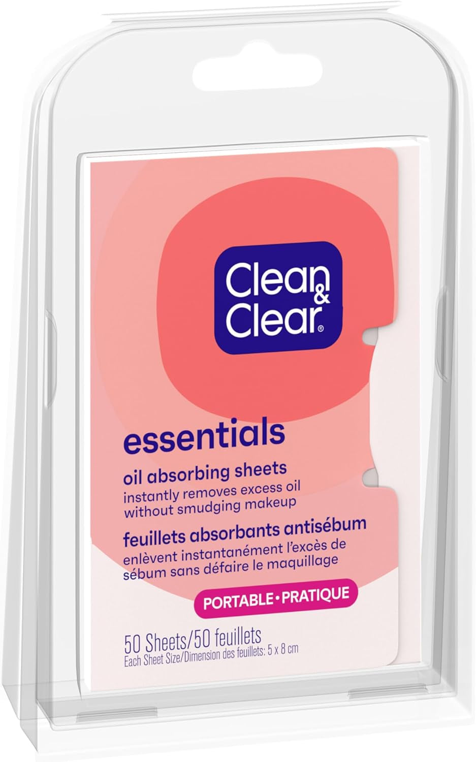 Oil Absorbing Facial Sheets, Portable Blotting Papers for Face & Nose, Blotting Sheets for Oily Skin to Instantly Absorb & Remove Excess Oil & Help Reduce Shine, 50 Ct