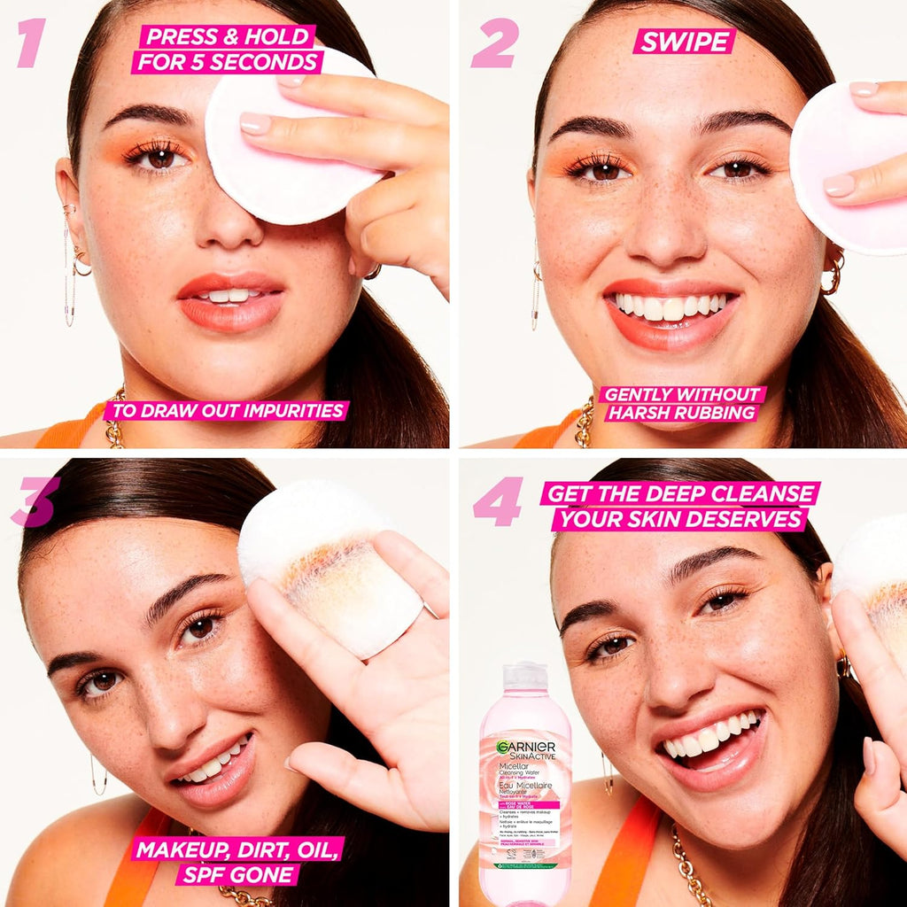 Micellar Cleansing Water, All-In-One Hydrating Makeup Remover, Face Cleanser with Rose Water & Glycerin, Hypoallergenic, Sensitive to Dry Skin, 700Ml