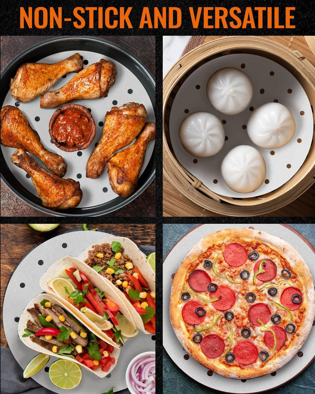 7.5 Inch Parchment Paper Rounds Compatible with Instant Pot RIO, Smart, Duo Nova, Duo Evo, Sheets for Baking, for Pressure Cooker, Air Fryers, Springform Pans, Non-Stick Small Pre-Cut Paper Liners