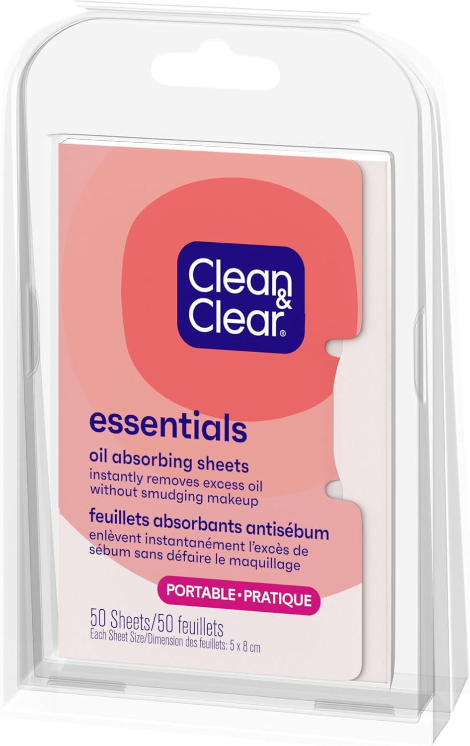 Oil Absorbing Facial Sheets, Portable Blotting Papers for Face & Nose, Blotting Sheets for Oily Skin to Instantly Absorb & Remove Excess Oil & Help Reduce Shine, 50 Ct