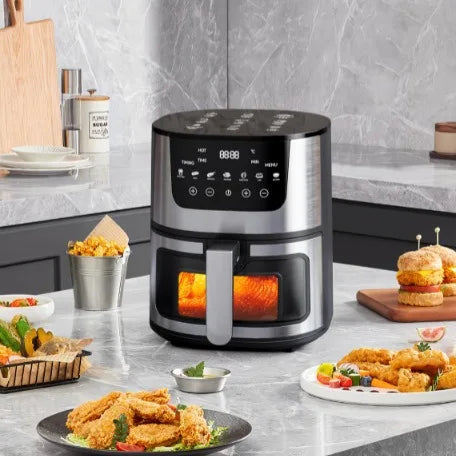 7L Stainless Steel Smart Portable Visual air Fryer for Easy Home Oven Touch Electric Fryer