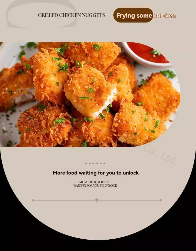 110V Air Fryer Fully Automatic Visual Integrated Electric Frying Pan 15L 10L 7L Intelligent Fume-free Oven Machine.