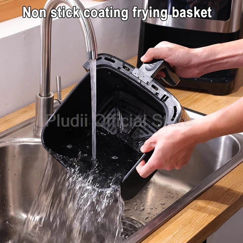 1400W 6L Smart Air Fryer Oven Large Capacity 360 Hot Air Circulation Transparent Window Healthy Cook for Home Kitchen Appliance