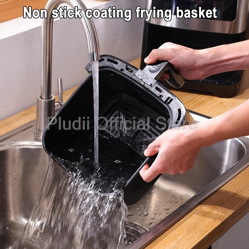 1400W 6L Smart Air Fryer Oven Large Capacity 360 Hot Air Circulation Transparent Window Healthy Cook for Home Kitchen Appliance