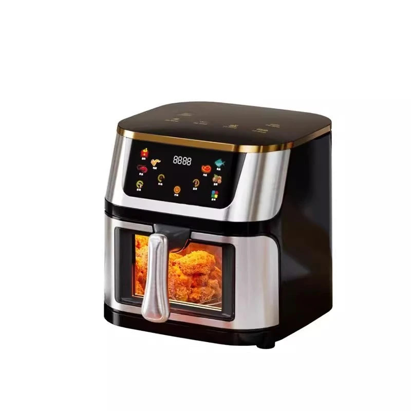 110V Air Fryer Fully Automatic Visual Integrated Electric Frying Pan 15L 10L 7L Intelligent Fume-free Oven Machine.