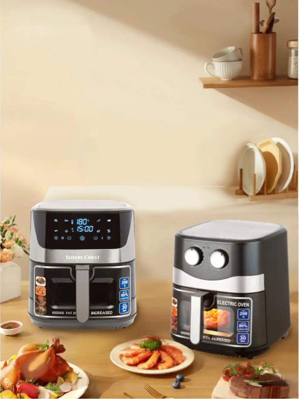 2025 New Arrival 12L Oil-Free Electric Air Fryer - Cheap Good Quality Air Fryer Rack System