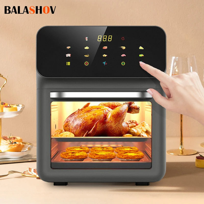 10L Large Capacity Electric Air Fryers Oil-free Automatic Household Kitchen 360°Baking Convection Oven Deep Fryer without Oil with set of Liners. FREE. Value $30.