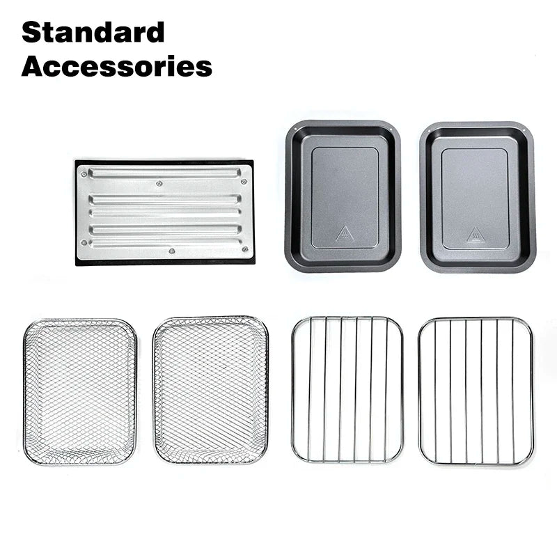 -Wholesale Family Used Food Grade BPA Free 12L 2400W Kitchen Digital dual basket Air Fryer Oven