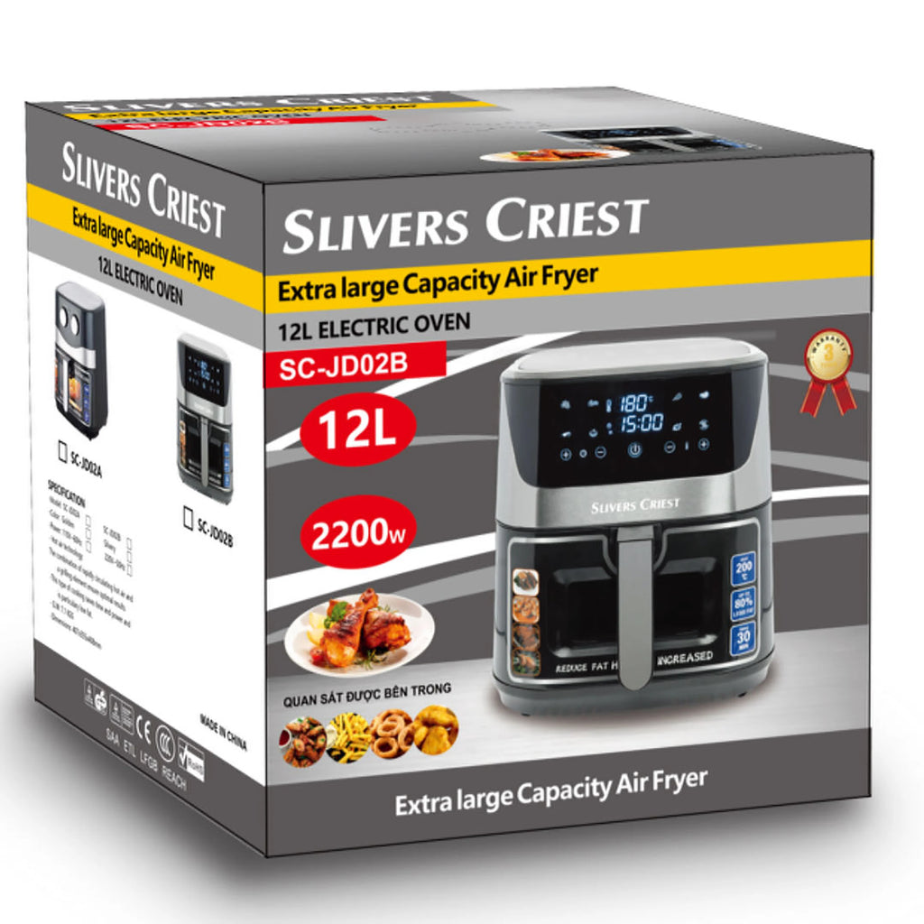 2025 New Arrival 12L Oil-Free Electric Air Fryer - Cheap Good Quality Air Fryer Rack System