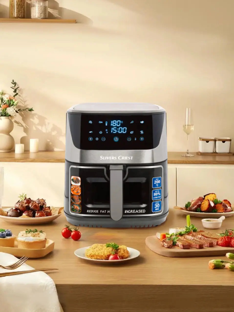 2025 New Arrival 12L Oil-Free Electric Air Fryer - Cheap Good Quality Air Fryer Rack System