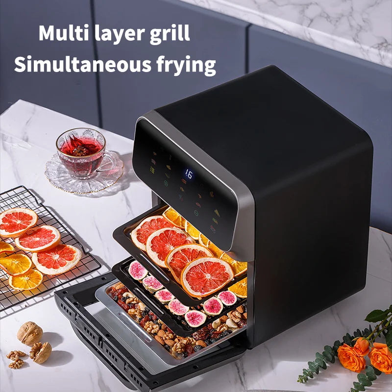 10L Large Capacity Electric Air Fryers Oil-free Automatic Household Kitchen 360°Baking Convection Oven Deep Fryer without Oil with set of Liners. FREE. Value $30.