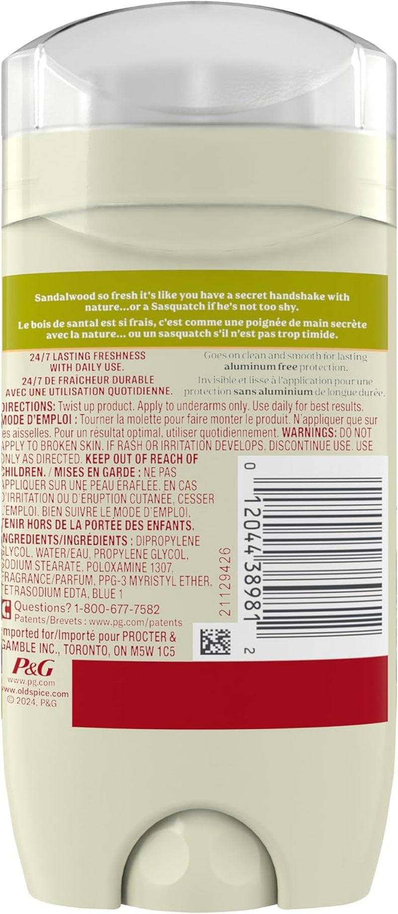 Deodorant for Men, Timber Deodorant with Sandalwood, 85 Grams