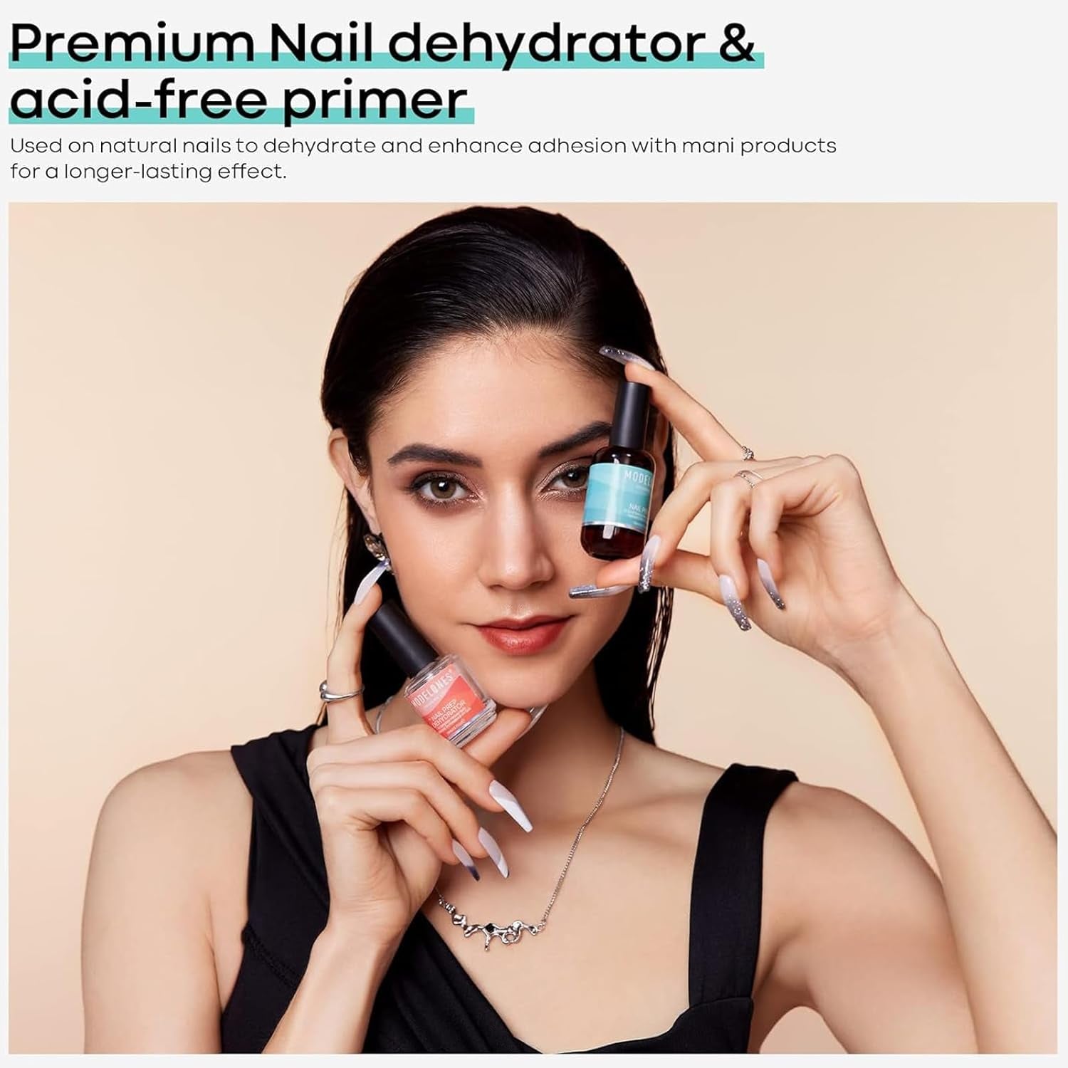 Nail Dehydrator, 15 Ml Acid Free Nail Prep Dehydrator for Press Ons/Acrylic Nails/Gel Nail Polish, Hema-Free Primer Bonder