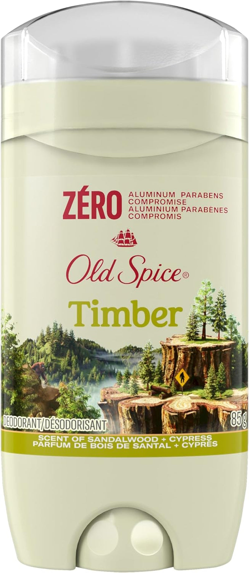 Deodorant for Men, Timber Deodorant with Sandalwood, 85 Grams