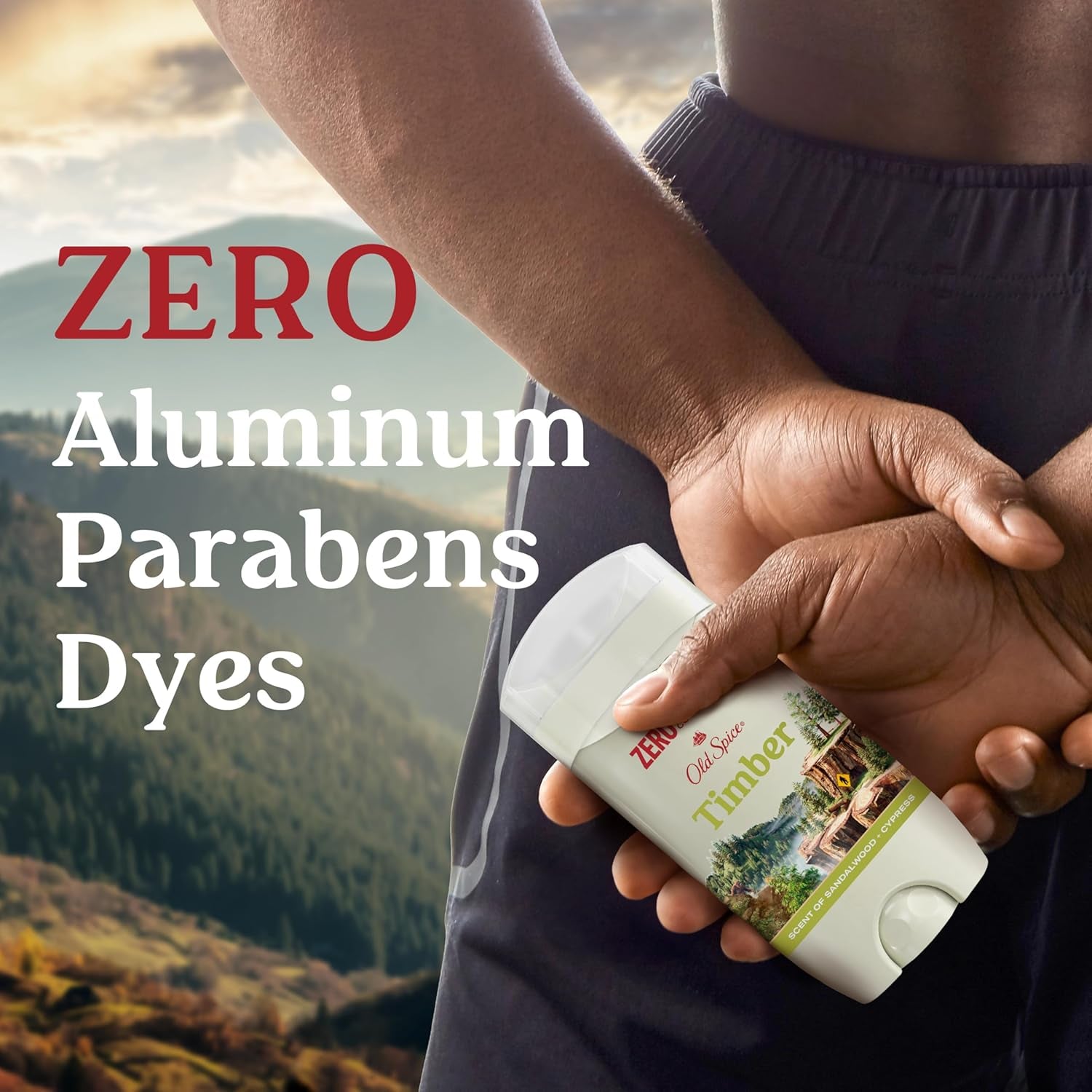 Deodorant for Men, Timber Deodorant with Sandalwood, 85 Grams